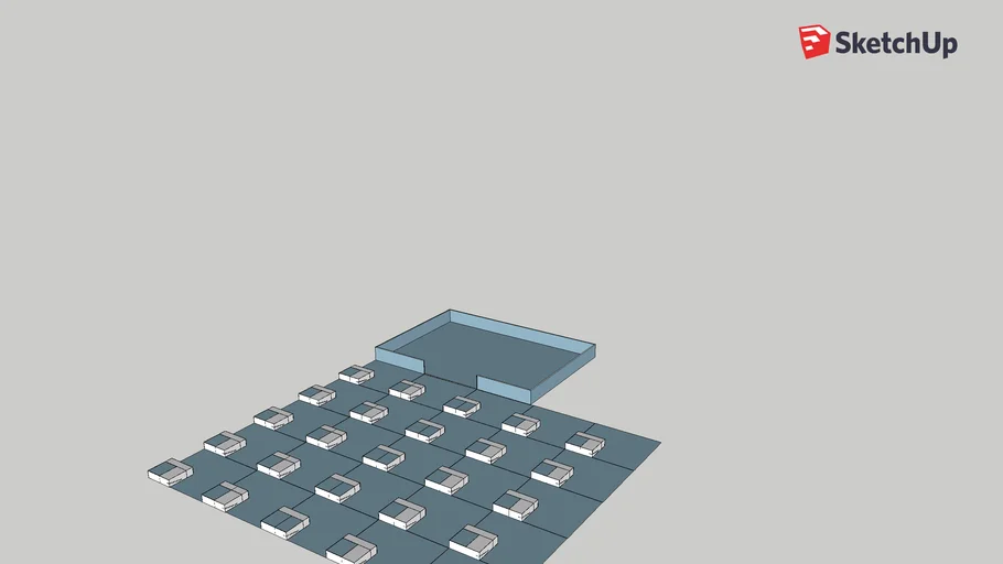 luxury villas with empty shopping center