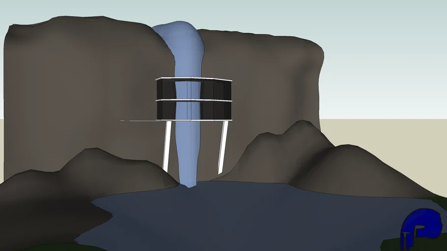 house waterfall