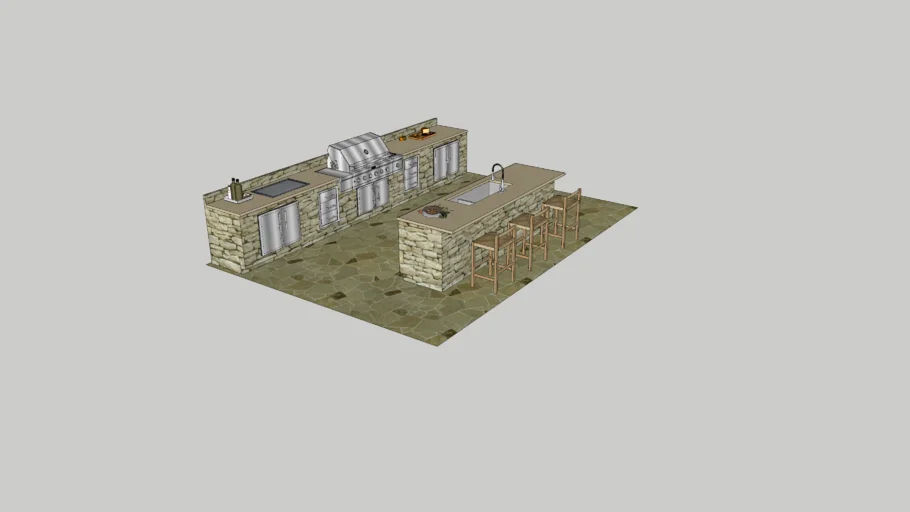 Outdoor kitchen ODK3 | 3D Warehouse