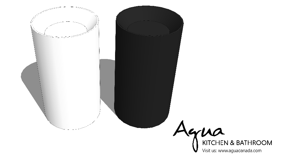 pedestral sink (code: FLUVIA) by Agua Canada