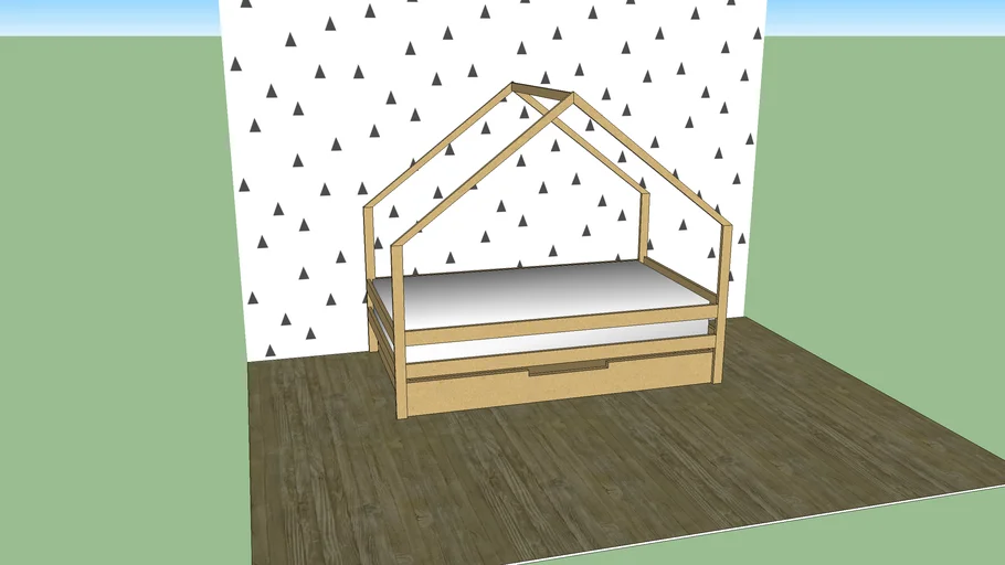 House Bed - Cama Casita - Mon Lit Cabane DT 90x160 cm