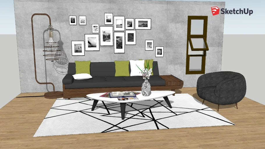 Living sofa / Salon gris