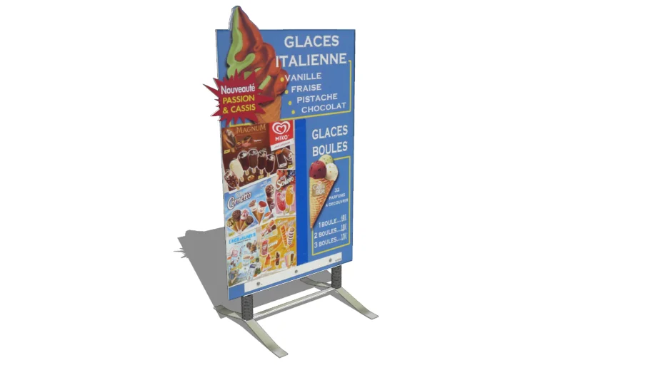 PANNEAU PUBLICITAIRE GLACIER OUISTREHAM