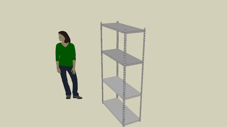 Modular metal shelf
