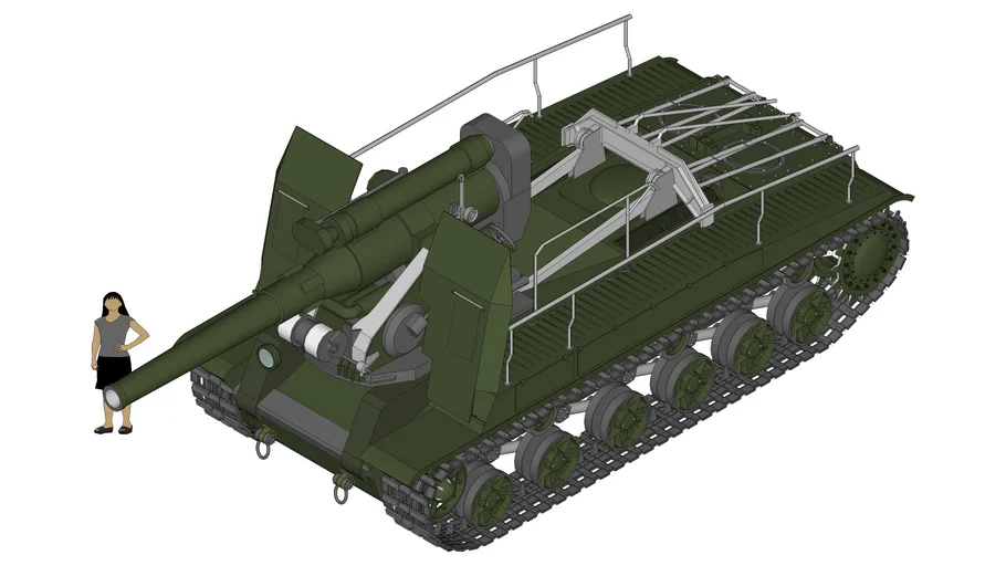 S-51 self propelled artillery | 3D Warehouse