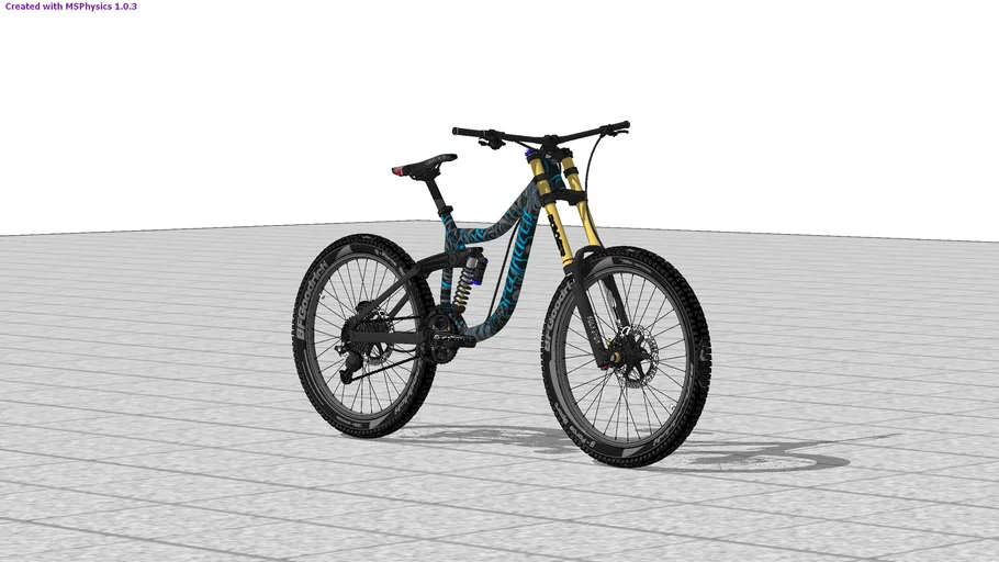 Sketchup-Msphysics.BICICLETA DE DESCENSO.