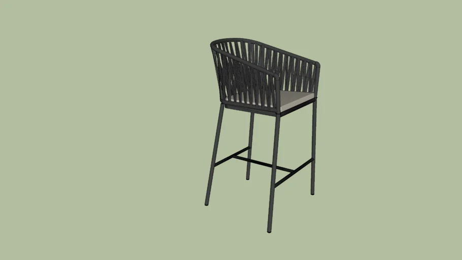 BAR STOOL / OUTDOOR STOOL / EXTERIOR STOOL /  RATTAN STOOL /