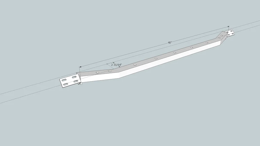 FJ Cruiser Stock Roof Rack Light Bar Mount