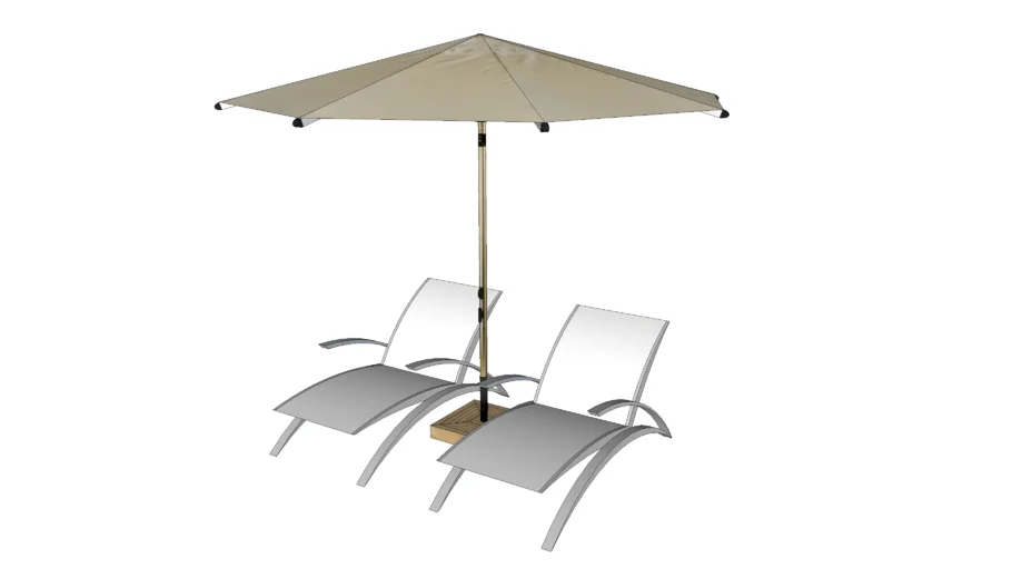 Camastros con sombrilla (Mariangel Coghlan)