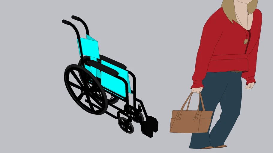 Folded Wheelchair