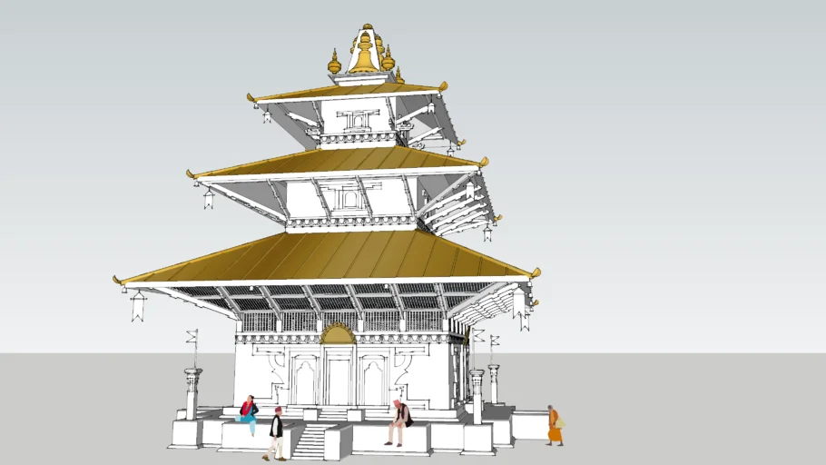 NEPAL HINDU TEMPLE PAGODA