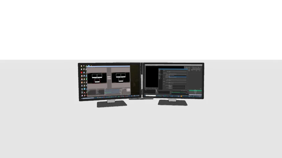 DELL 3 Monitor por MS Teams meeting and OBS Studio | 3D Warehouse