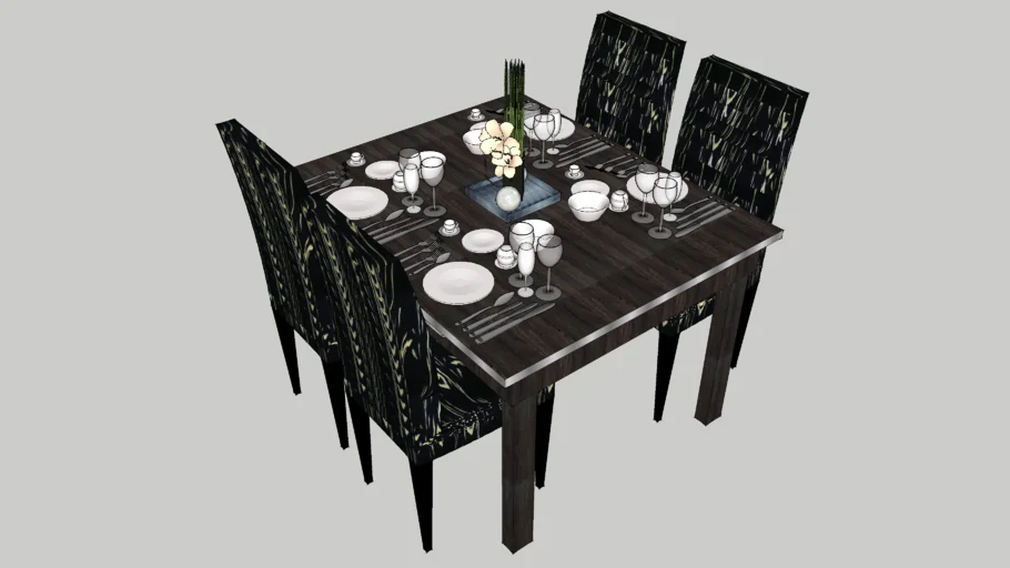 table and chairs private dining setting