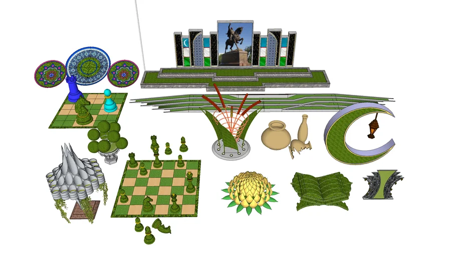 landscape and road gardening elements