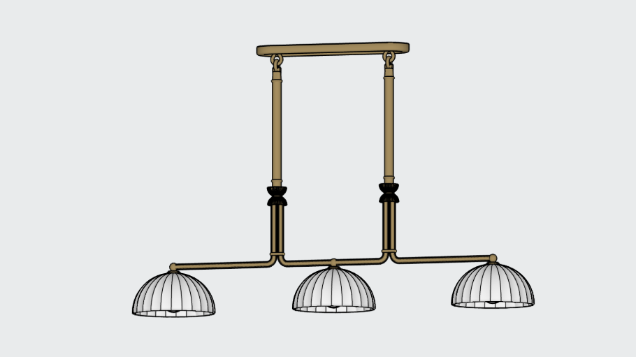 Rejuvenation - Enzo Three Light Chandelier