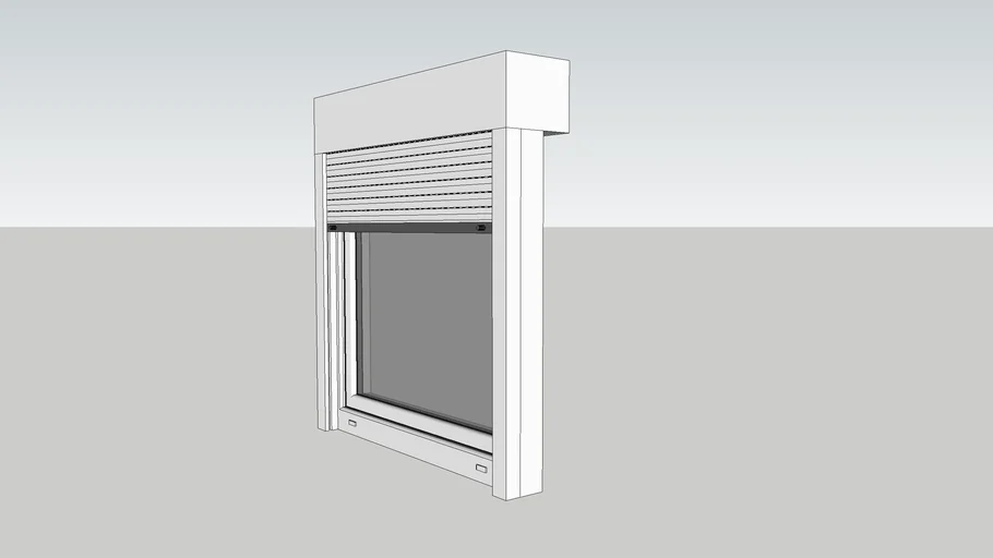 PVC window with shutters