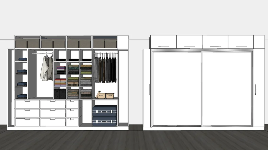 Gardrop - Gardolap - sürgülü dolap - wardrobe - clothes -
