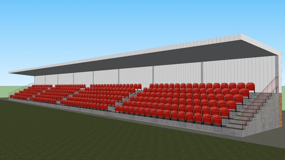 Small football stand with individual seats