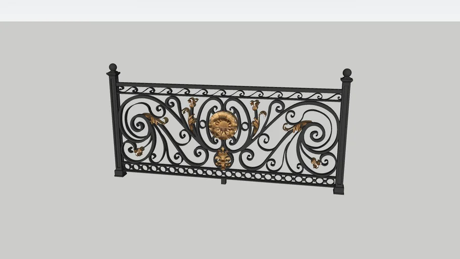 Metal railing 1 | 3D Warehouse