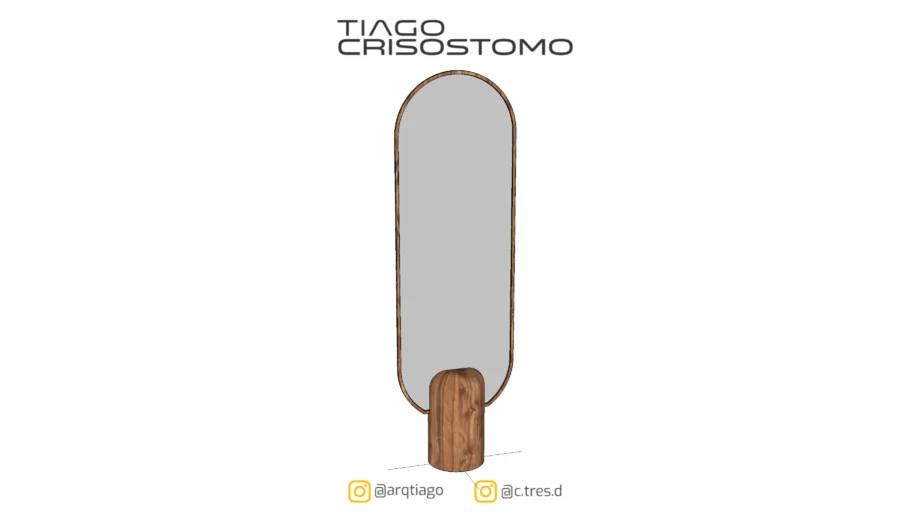 Espelho de Piso Vertical Para ser Feliz - LEO ROMANO