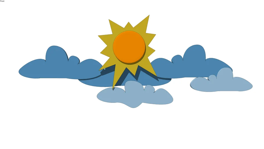 Children's sun cloud wall ornaments 儿童太阳云朵墙饰品