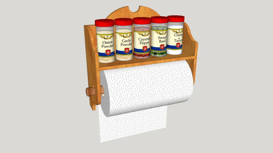 PAPER TOWEL HOLDER & SPICE / HERB RACK COMBO
