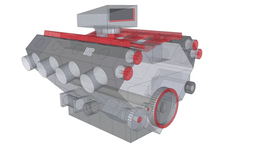 V8 vehicle engine | 3D Warehouse