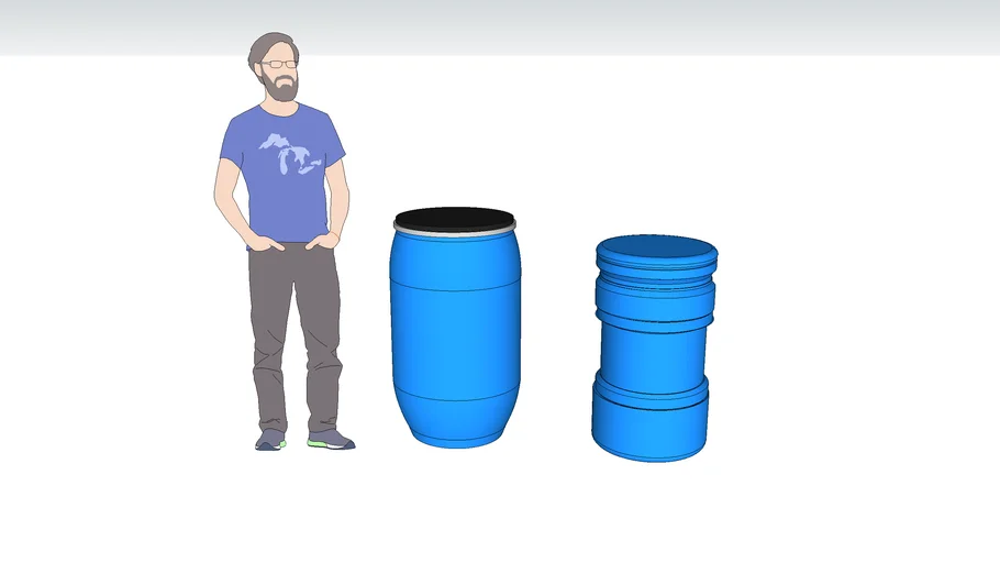 Canecas, tambores azules (tachos)