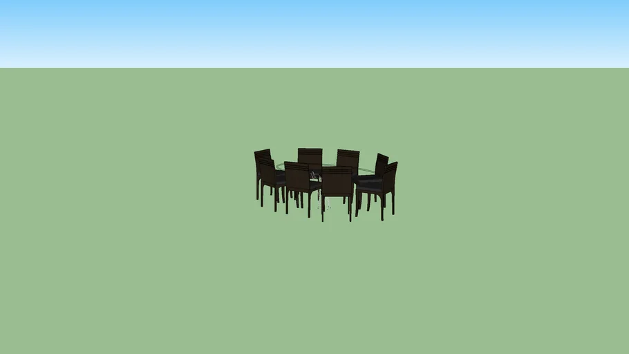 mesa oval 8 lugares