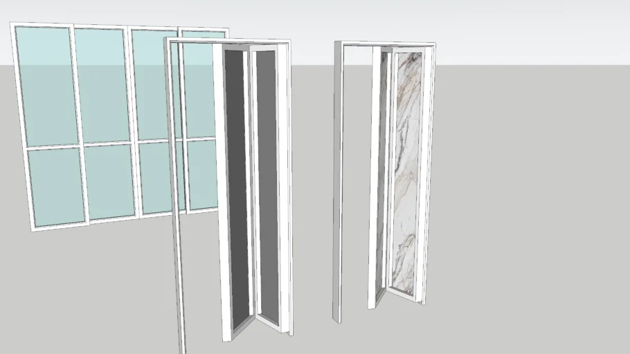 BIFOLD DOOR+GLASS DOOR