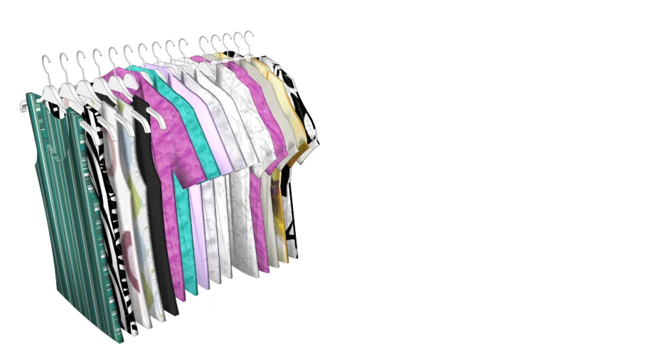 cabides com roupas
