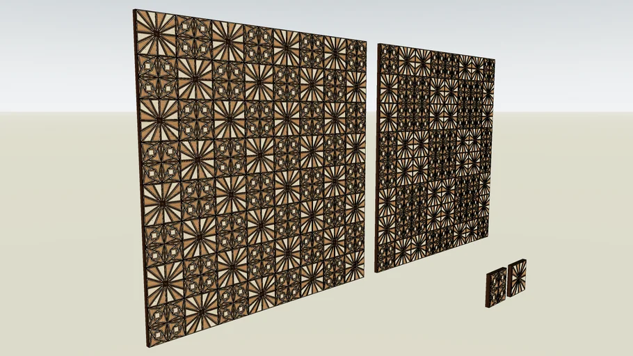 Wooden 3D panel