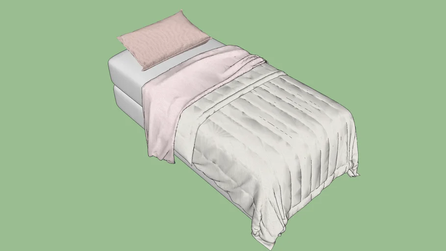 FR- Cama de solteiro rosa