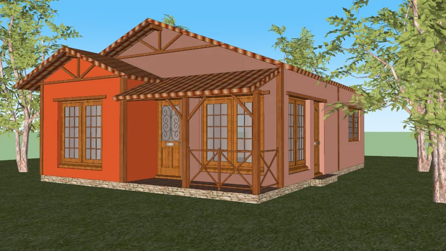 casa de campo rustica de madera