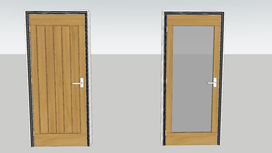 Dynamic internal cottage door and glazed door