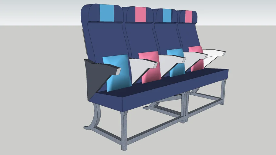 4 Plane seat