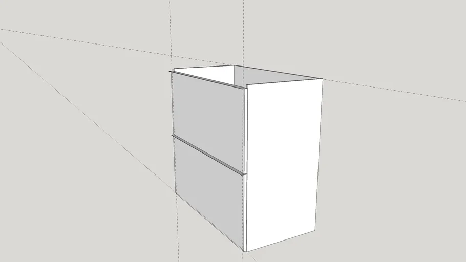 GODMORGON Sink cabinet with 2 drawers