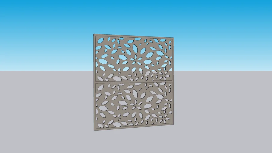 Panel decorativo de metal flor