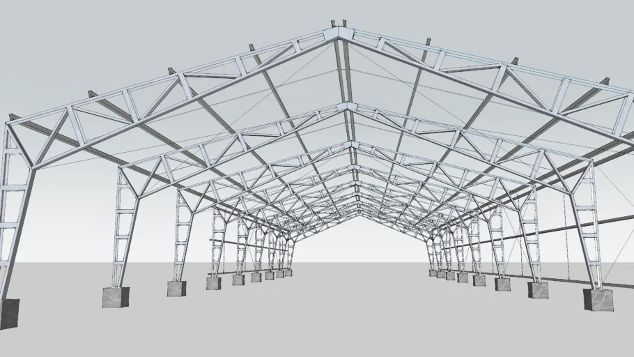 Galpon metálico, dimensiones 12 x 5,5 x 40 metros