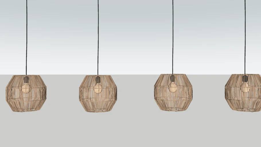 Bamboo rattan pendant light
