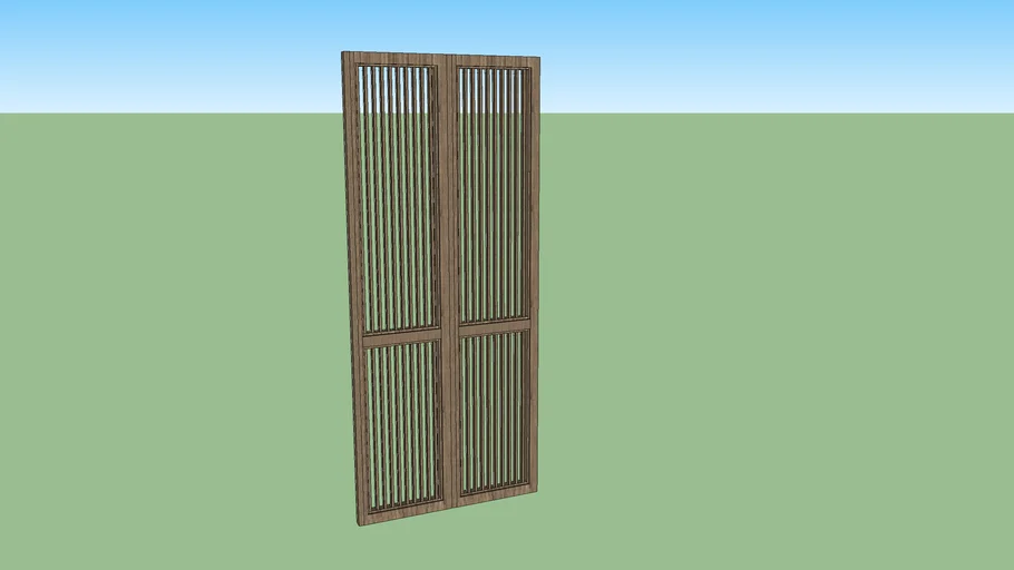 Lattice Asian Door - Model - 3D Warehouse