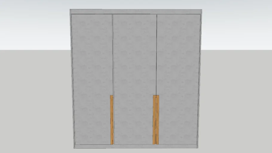Armário / Guarda-roupas Minimalista 3 Portas