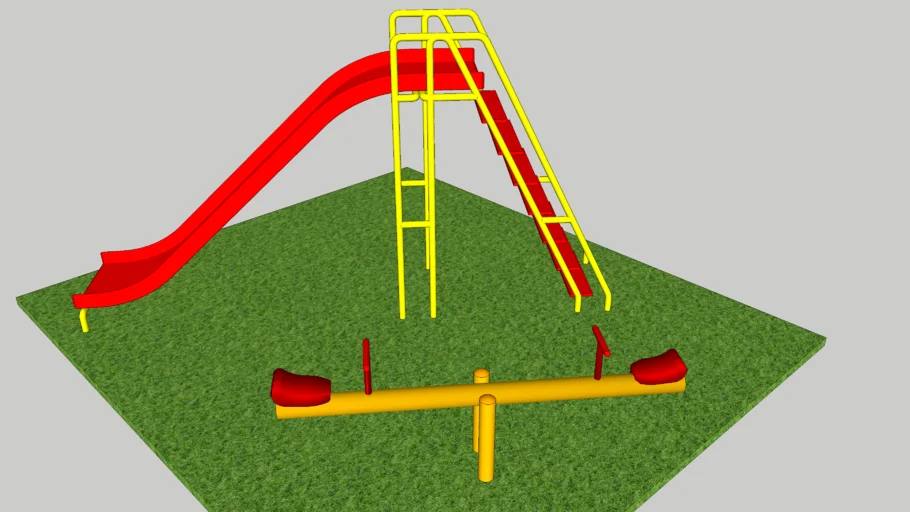 children's toy slides and seesaws
