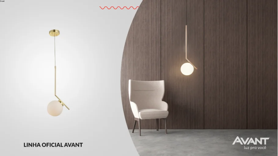 Lustre Pendente Avant Pérola Brinco Mini Ouro E27 Bivolt