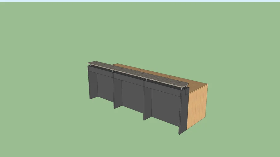Bank Counter table | 3D Warehouse