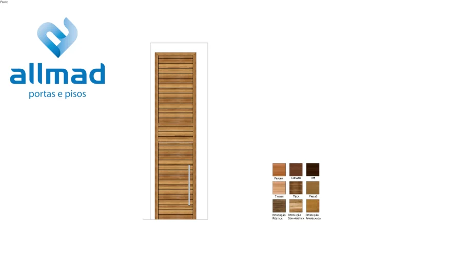 Porta pivotante com Painel superior