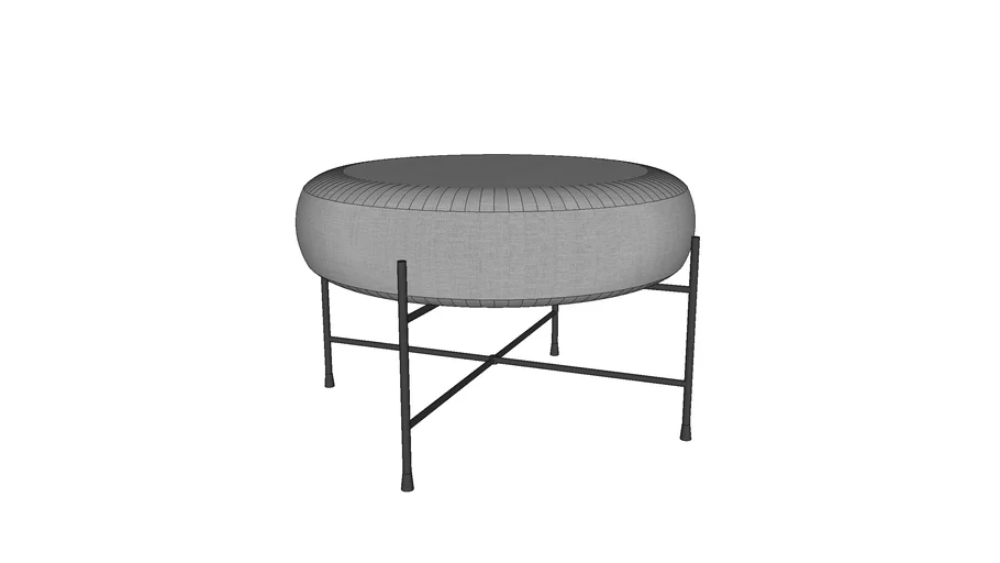 Taburet PADBORG Ø62 gray-black JYSK