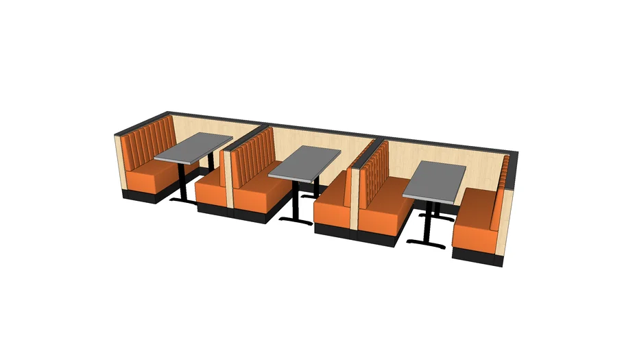 Booth Sofa Set with table and divider