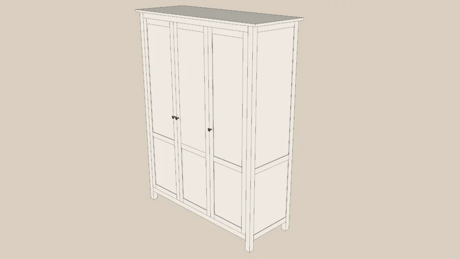 HEMNES wardrobe 3 doors white