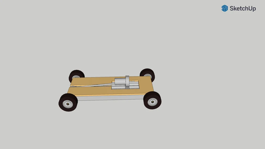 car chassis with drive shaft and transmission